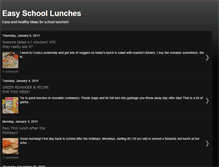 Tablet Screenshot of easyschoollunches.blogspot.com