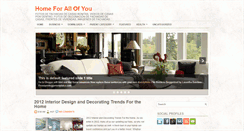 Desktop Screenshot of homeforallofyou.blogspot.com
