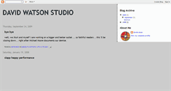 Desktop Screenshot of davidwatsonstudio.blogspot.com