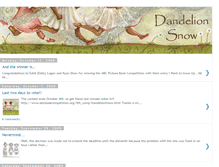 Tablet Screenshot of dandelionsnowbook.blogspot.com