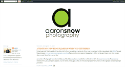 Desktop Screenshot of aaronsnowphotography.blogspot.com