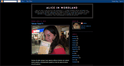 Desktop Screenshot of aliceinwordland.blogspot.com
