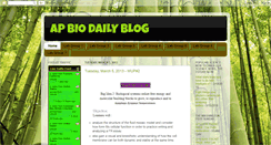 Desktop Screenshot of apbiodailyblog.blogspot.com