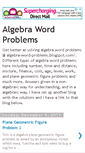 Mobile Screenshot of algebra-word-problems.blogspot.com