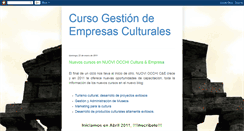 Desktop Screenshot of cursogestionempresasculturales.blogspot.com