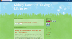 Desktop Screenshot of kidneydonorstory.blogspot.com