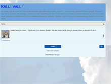 Tablet Screenshot of kallivalli.blogspot.com