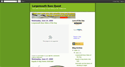 Desktop Screenshot of largemouthbassquest.blogspot.com