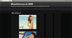 Desktop Screenshot of missuniverse09wallpaper.blogspot.com