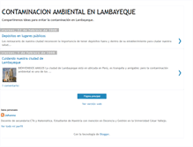 Tablet Screenshot of contaminacionambientalenlambayeque.blogspot.com