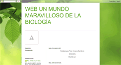 Desktop Screenshot of biologiaunmundomaravilloso.blogspot.com