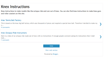 Tablet Screenshot of knexfreeinstructions.blogspot.com