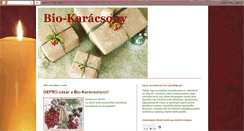 Desktop Screenshot of biokaracsony.blogspot.com