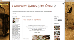 Desktop Screenshot of livingwithhandswideopen.blogspot.com