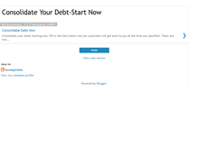 Tablet Screenshot of consolidatedebtnow.blogspot.com