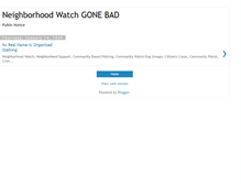 Tablet Screenshot of neighborhood-watch-gone-bad.blogspot.com