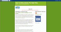 Desktop Screenshot of howtowritearticlestherightway.blogspot.com