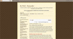 Desktop Screenshot of bewell-naturally.blogspot.com