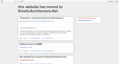 Desktop Screenshot of kineticarchitecture.blogspot.com