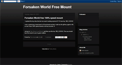 Desktop Screenshot of forsakenworldfreemount.blogspot.com