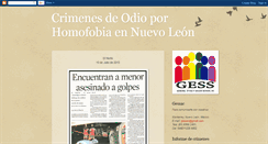 Desktop Screenshot of crimenesdeodioporhomofobia.blogspot.com