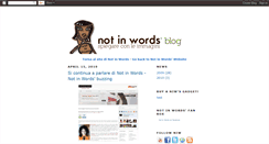 Desktop Screenshot of notinwords.blogspot.com