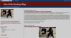 Desktop Screenshot of 5holehockeyblog.blogspot.com