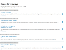 Tablet Screenshot of greatgiveaways.blogspot.com