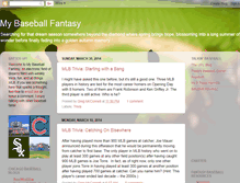 Tablet Screenshot of mybaseballfantasy.blogspot.com