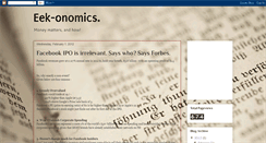 Desktop Screenshot of eek-onomics.blogspot.com