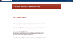 Desktop Screenshot of cashforstructuredsettlements1.blogspot.com