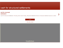 Tablet Screenshot of cashforstructuredsettlements1.blogspot.com