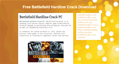 Desktop Screenshot of freebattlefieldhardlinecrackdownload.blogspot.com