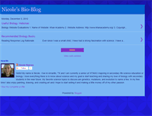 Tablet Screenshot of nicolesbioblog.blogspot.com