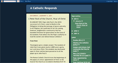 Desktop Screenshot of catholic-response.blogspot.com