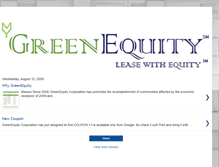 Tablet Screenshot of mygreenequity.blogspot.com