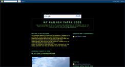 Desktop Screenshot of mykailashyatra2005.blogspot.com