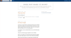 Desktop Screenshot of doesnotmakeitright.blogspot.com