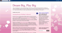 Desktop Screenshot of dreambigplaybig.blogspot.com