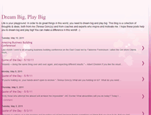 Tablet Screenshot of dreambigplaybig.blogspot.com