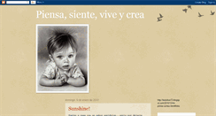 Desktop Screenshot of piensasientevivecrea.blogspot.com