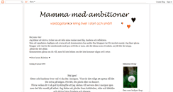 Desktop Screenshot of mammamedambitioner.blogspot.com