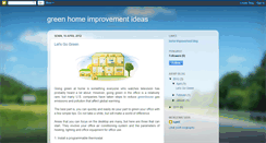 Desktop Screenshot of greenhomeimprovementideas.blogspot.com