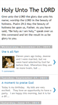 Mobile Screenshot of holyuntothelord.blogspot.com