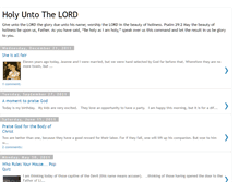 Tablet Screenshot of holyuntothelord.blogspot.com