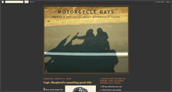 Desktop Screenshot of motorcycledays.blogspot.com