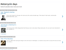 Tablet Screenshot of motorcycledays.blogspot.com