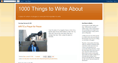 Desktop Screenshot of 1000thingstowriteabout.blogspot.com