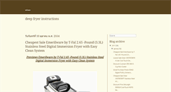 Desktop Screenshot of deepfryerinstructions.blogspot.com