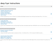 Tablet Screenshot of deepfryerinstructions.blogspot.com